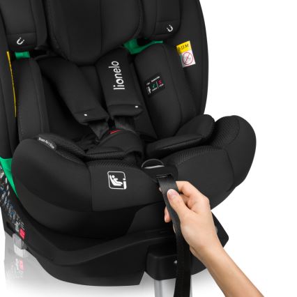 Lionelo - Autokindersitz mit drehbarer Basis BRAAM AIR i-Size 40-150 cm Carbon-Schwarz