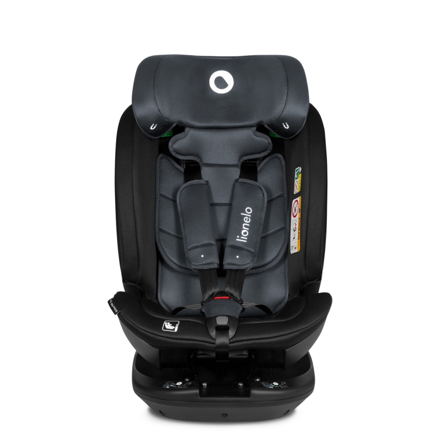 Lionelo - Drehbarer Autokindersitz mit Basis BASTIAAN i-Size 40-150 cm Grey Stone