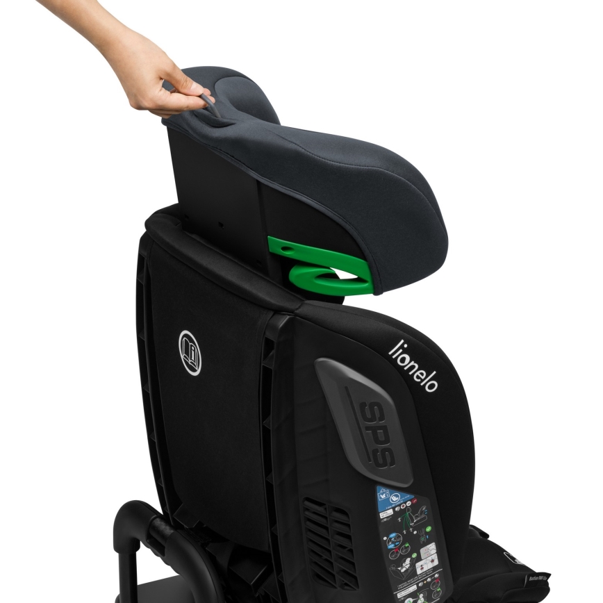 Lionelo - Drehbarer Autokindersitz mit Basis BASTIAAN i-Size 40-150 cm Grey Stone