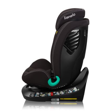 Lionelo - Drehbarer Kindersitz mit Basis BASTIAAN ONE i-Size 40-150 cm Schwarz-Carbon