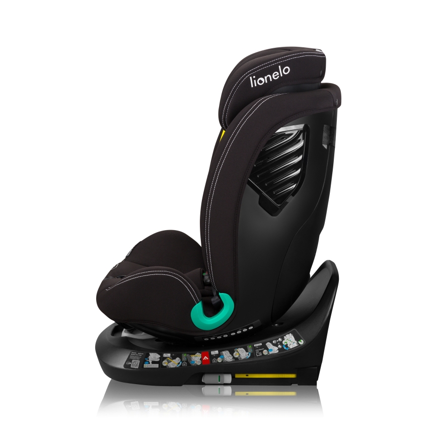 Lionelo - Drehbarer Kindersitz mit Basis BASTIAAN ONE i-Size 40-150 cm Schwarz-Carbon