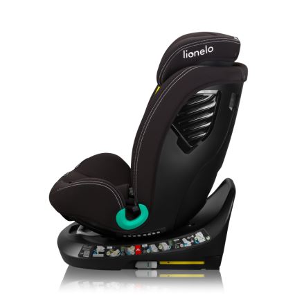 Lionelo - Drehbarer Kindersitz mit Basis BASTIAAN ONE i-Size 40-150 cm Schwarz-Carbon