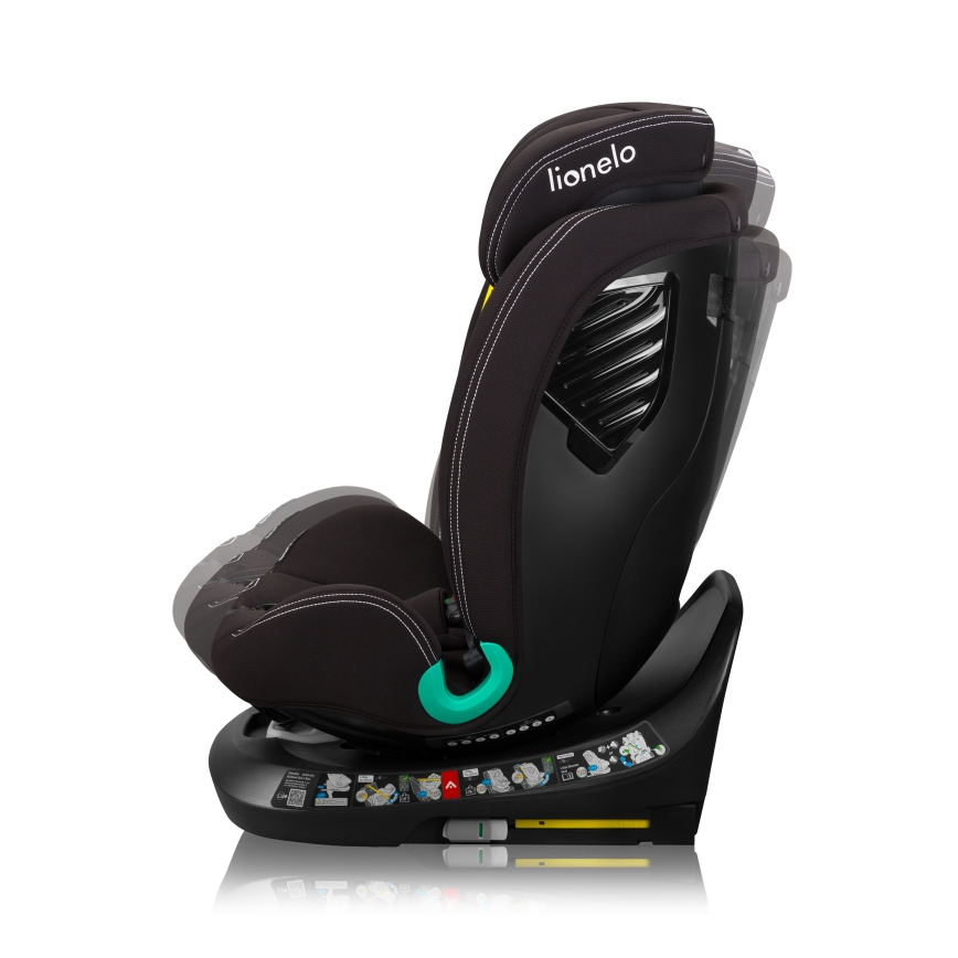 Lionelo - Drehbarer Kindersitz mit Basis BASTIAAN ONE i-Size 40-150 cm Schwarz-Carbon