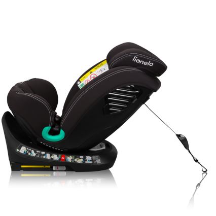 Lionelo - Drehbarer Kindersitz mit Basis BASTIAAN ONE i-Size 40-150 cm Schwarz-Carbon