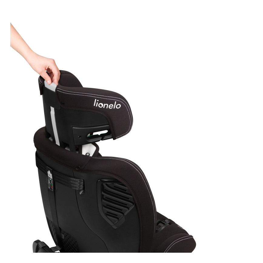 Lionelo - Drehbarer Kindersitz mit Basis BASTIAAN ONE i-Size 40-150 cm Schwarz-Carbon