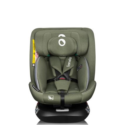 Lionelo - Drehbarer Autokindersitz mit Basis BASTIAAN ONE i-Size 40-150 cm Olivgrün
