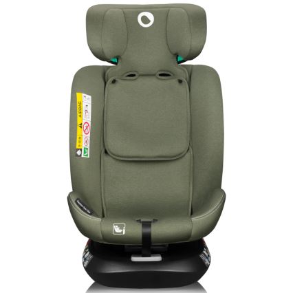 Lionelo - Drehbarer Autokindersitz mit Basis BASTIAAN ONE i-Size 40-150 cm Olivgrün