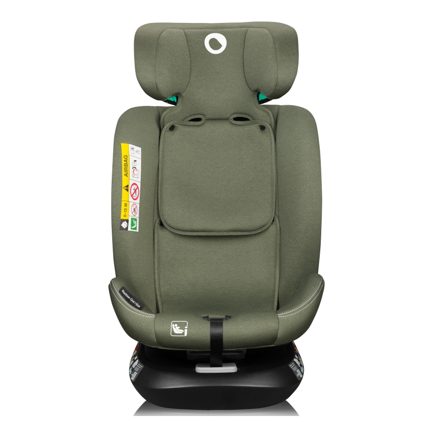 Lionelo - Drehbarer Autokindersitz mit Basis BASTIAAN ONE i-Size 40-150 cm Olivgrün