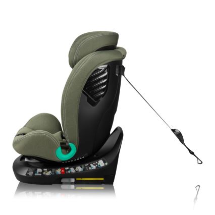 Lionelo - Drehbarer Autokindersitz mit Basis BASTIAAN ONE i-Size 40-150 cm Olivgrün