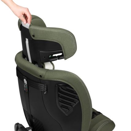 Lionelo - Drehbarer Autokindersitz mit Basis BASTIAAN ONE i-Size 40-150 cm Olivgrün