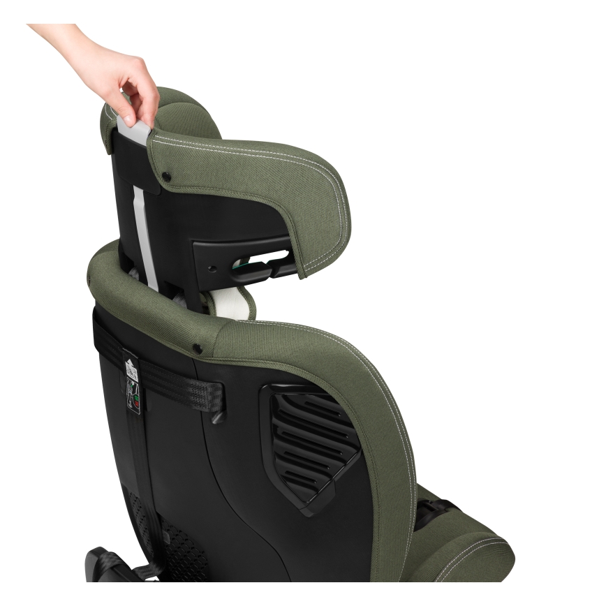Lionelo - Drehbarer Autokindersitz mit Basis BASTIAAN ONE i-Size 40-150 cm Olivgrün