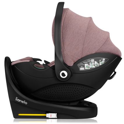 Lionelo - Drehbarer Autokindersitz mit Basis MOXIE SET i-Size 40-87 cm Pink Mauve
