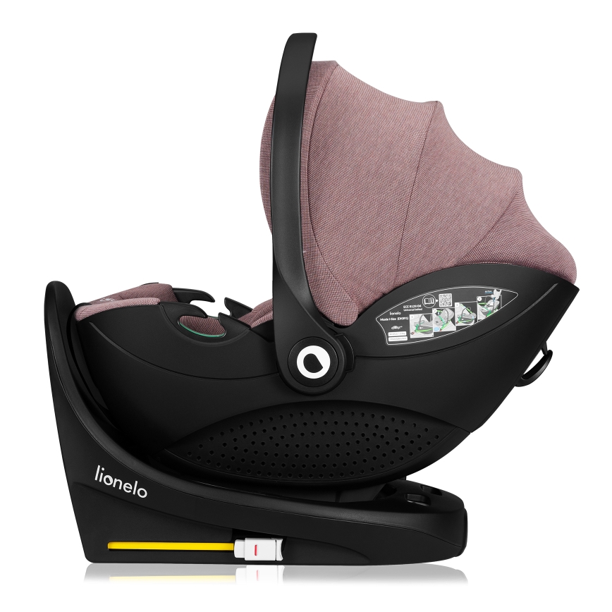 Lionelo - Drehbarer Autokindersitz mit Basis MOXIE SET i-Size 40-87 cm Pink Mauve