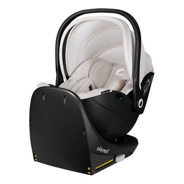 Lionelo - Drehbarer Autokindersitz mit Basis MOXIE SET i-Size 40-87 cm Sandbeige
