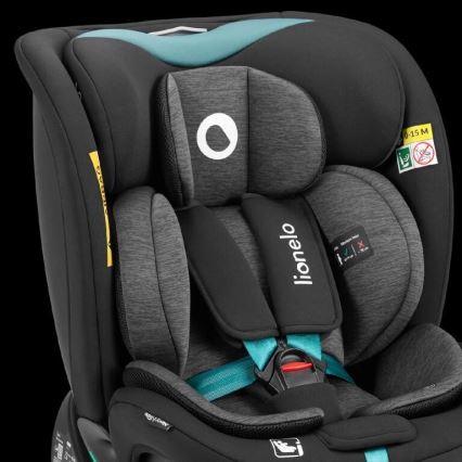 Lionelo - Drehbarer Autokindersitz NAVY i-Size 40-150 cm schwarz/türkis