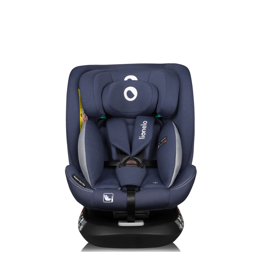 Lionelo - Drehbarer Autokindersitz mit Base BASTIAAN ONE i-Size 40-150 cm Navyblau