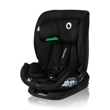 Lionelo - Drehbarer Autositz mit Basis LAVENDER i-Size 76-150 cm Black Carbon