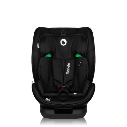 Lionelo - Drehbarer Autositz mit Basis LAVENDER i-Size 76-150 cm Black Carbon