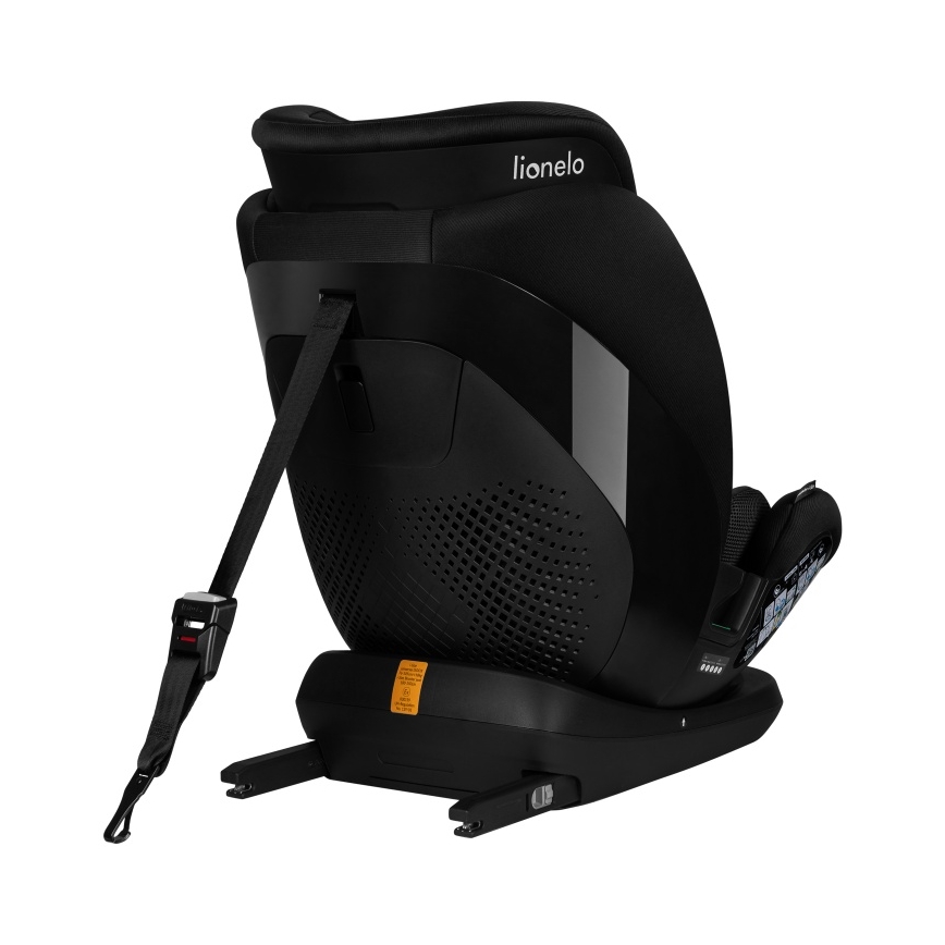 Lionelo - Drehbarer Autositz mit Basis LAVENDER i-Size 76-150 cm Black Carbon
