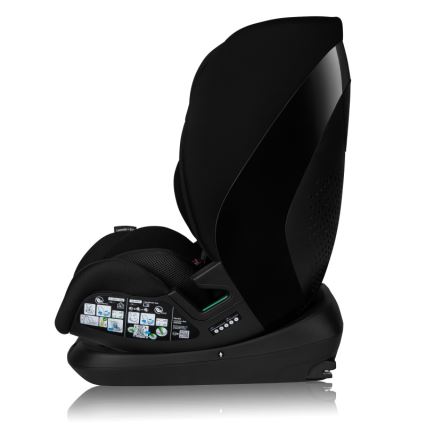 Lionelo - Drehbarer Autositz mit Basis LAVENDER i-Size 76-150 cm Black Carbon