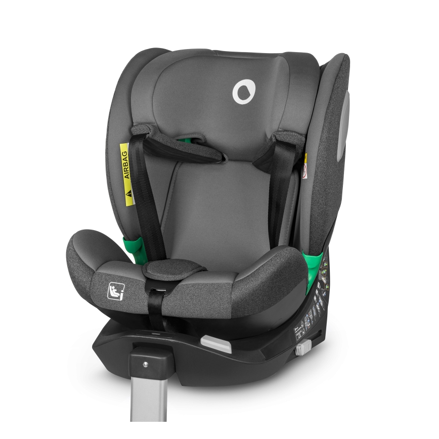 Lionelo - Drehbarer Kindersitz BRAAM mit Basis, i-Size 40-150 cm, Grey Stone