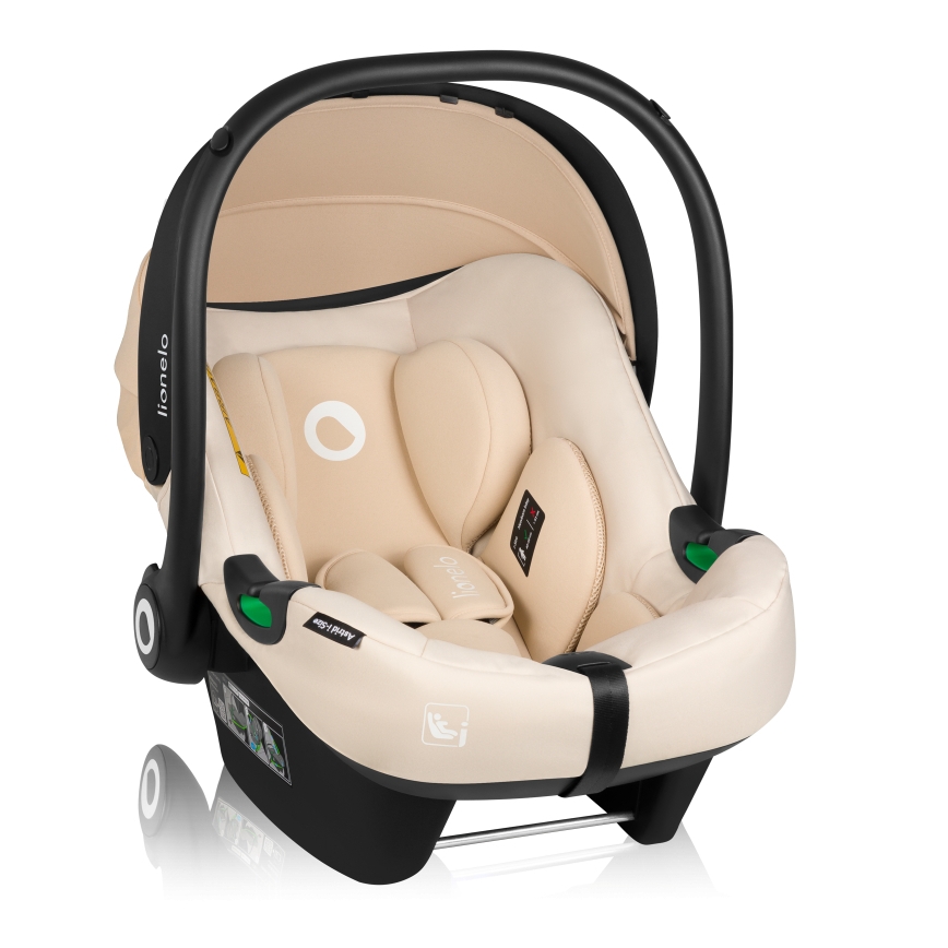 Lionelo - Drehbarer Kindersitz mit Basis ASTRID SET i-Size 40-87 cm Beige Sand