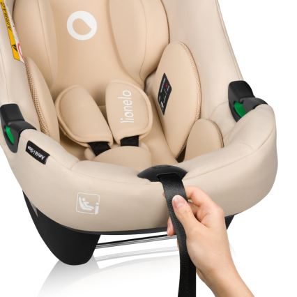 Lionelo - Drehbarer Kindersitz mit Basis ASTRID SET i-Size 40-87 cm Beige Sand