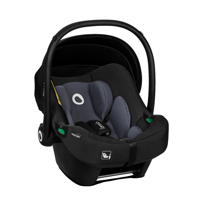 Lionelo - Drehbarer Kindersitz mit Basis ASTRID SET i-Size 40-87 cm Schwarz/Grau