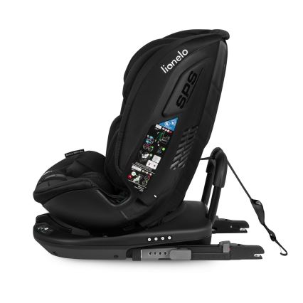 Lionelo - Drehbarer Kindersitz mit Basis BASTIAAN i-Size 40-150 cm Schwarz Carbon