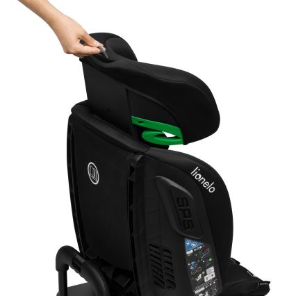 Lionelo - Drehbarer Kindersitz mit Basis BASTIAAN i-Size 40-150 cm Schwarz Carbon
