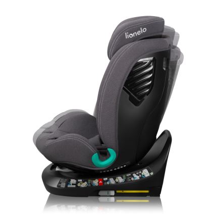 Lionelo - Drehbarer Autokindersitz mit Basis BASTIAAN ONE i-Size 40-150 cm Grey Stone