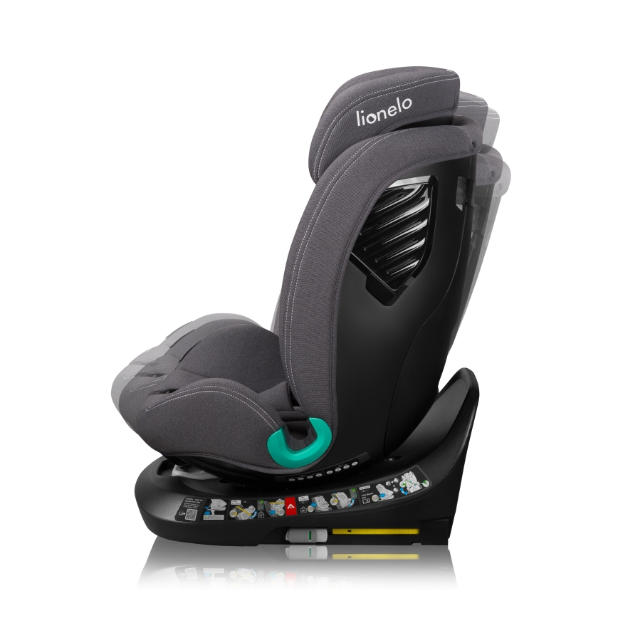 Lionelo - Drehbarer Autokindersitz mit Basis BASTIAAN ONE i-Size 40-150 cm Grey Stone
