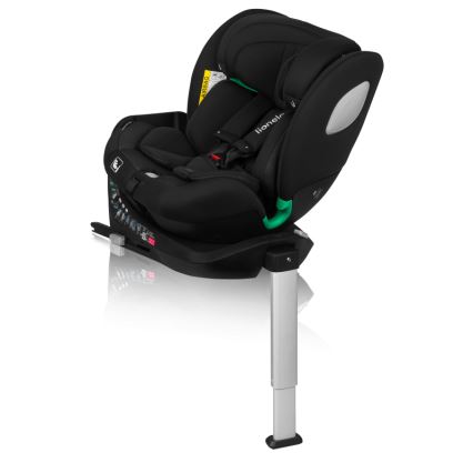 Lionelo - Drehbarer Kindersitz mit Basis BRAAM AIR i-Size 40-150 cm Schwarz Carbon