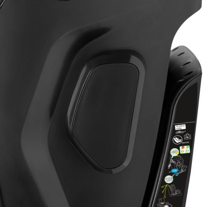 Lionelo - Drehbarer Kindersitz mit Basis HARPER i-Size 76-150 cm Schwarz/Carbon