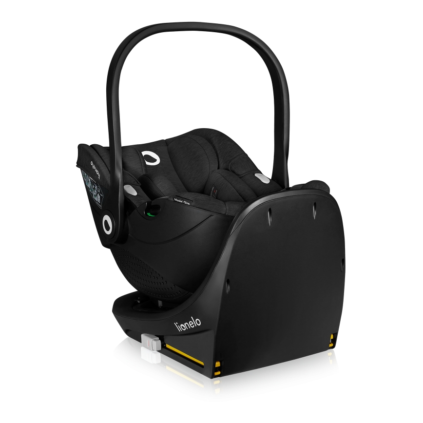 Lionelo - Drehbarer Kindersitz mit Basis MOXIE SET i-Size 40-87 cm Carbon-Schwarz