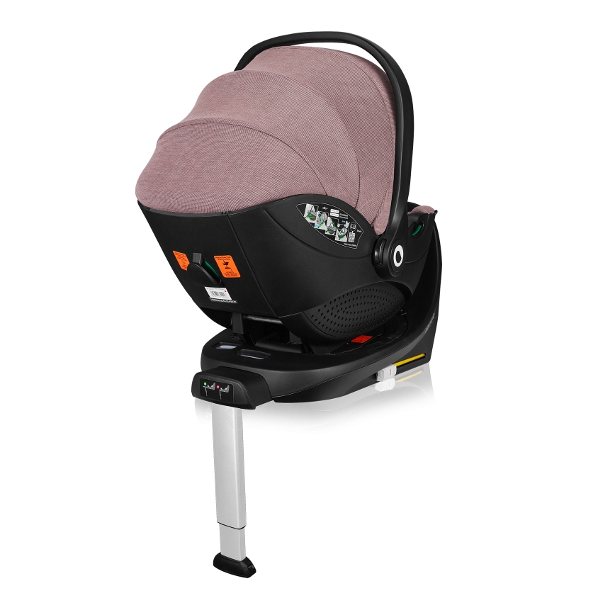 Lionelo - Drehbarer Kindersitz mit Basis MOXIE SET i-Size 40-87 cm Pink Mauve