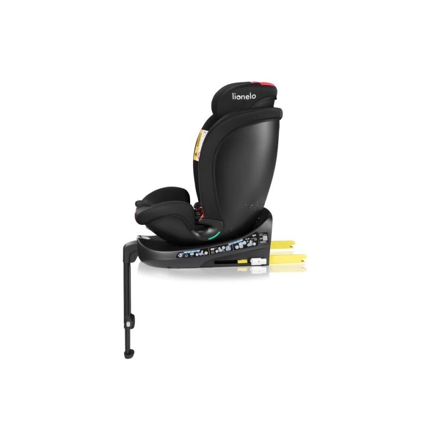 Lionelo - Drehbarer Kindersitz mit Basis NAVY i-Size 40-150 cm Schwarz/Rot