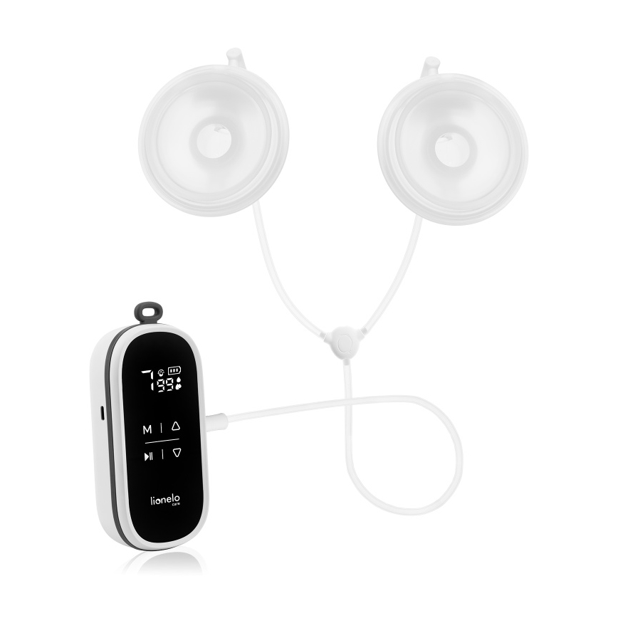 Lionelo - Elektrische, wiederaufladbare Doppel-Milchpumpe für Muttermilch TWEE FREE 5V 1500 mAh 150 ml