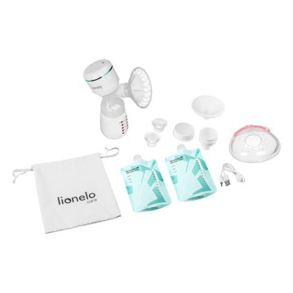 Lionelo - Wiederaufladbare elektrische Muttermilchpumpe FIDI PLUS 5V 1200 mAh 180 ml