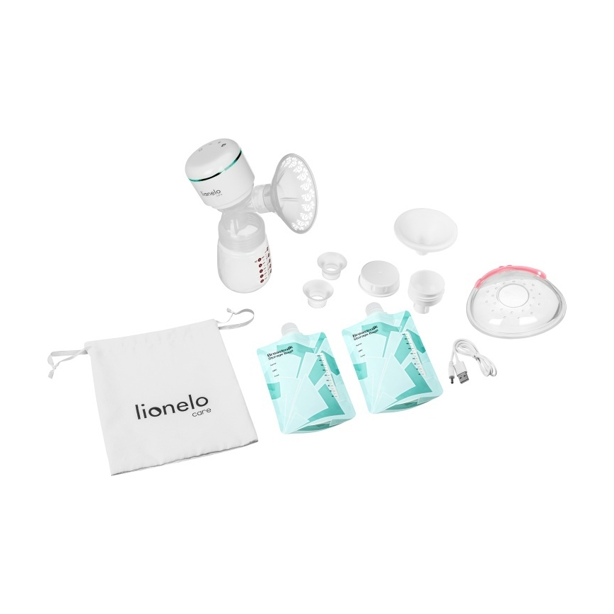 Lionelo - Wiederaufladbare elektrische Muttermilchpumpe FIDI PLUS 5V 1200 mAh 180 ml