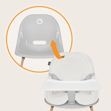 Lionelo - Esstischstuhl für Kinder 2-in-1 DALIA weiß/braun