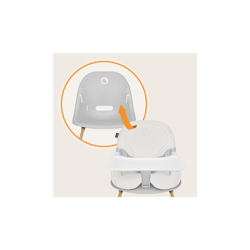 Lionelo - Esstischstuhl für Kinder 2-in-1 DALIA weiß/braun