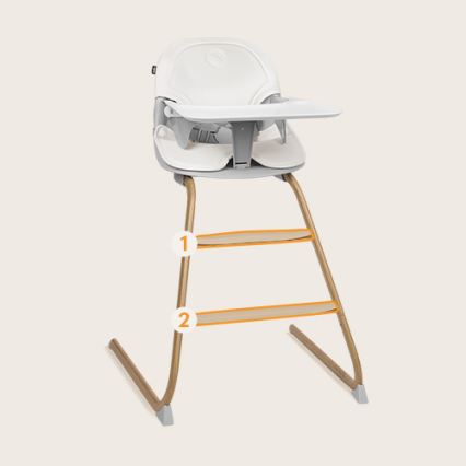 Lionelo - Esstischstuhl für Kinder 2-in-1 DALIA weiß/braun