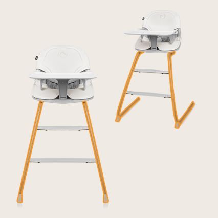 Lionelo - Esstischstuhl für Kinder 2-in-1 DALIA weiß/braun