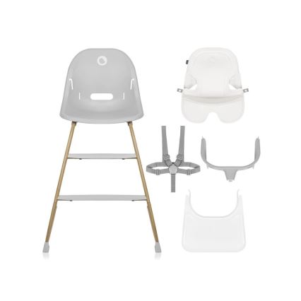 Lionelo - Esstischstuhl für Kinder 2-in-1 DALIA weiß/braun
