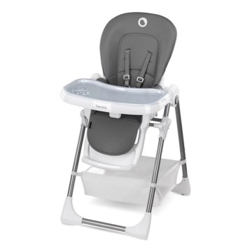 Lionelo - Esstischstuhl für Kinder LINN PLUS weiß/grau