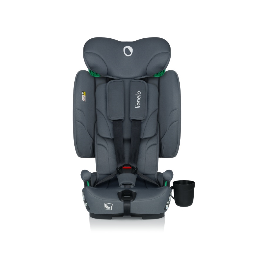 Lionelo - Faltbarer Kindersitz NELLY i-Size 76-150 cm Grau Graphit