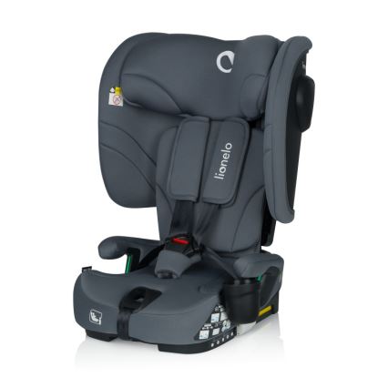 Lionelo - Faltbarer Kindersitz NELLY i-Size 76-150 cm Grau Graphit