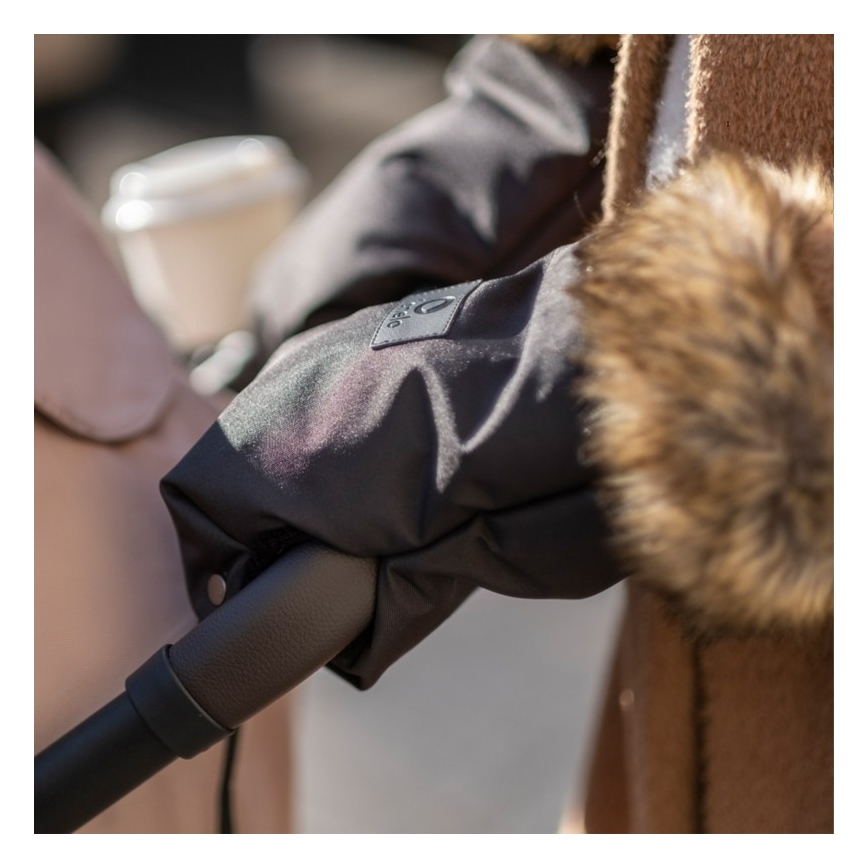 Lionelo - HANDMUFF Handwärmer für Kinderwagen, Schwarz