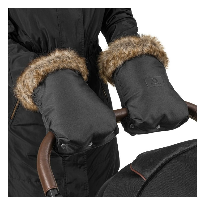 Lionelo - HANDMUFF Handwärmer für Kinderwagen, Schwarz